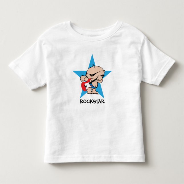 Camiseta Infantil Teto gráfico Rockstar para rapazes (Frente)
