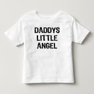 Camiseta Infantil Texto Anjo De Pai Com Asas De Trás