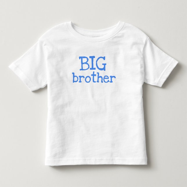 Camiseta Infantil Texto Azul Grande Irmão (Frente)