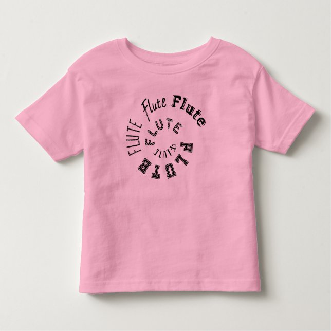Camiseta Infantil Texto Espiral Fluto (Frente)