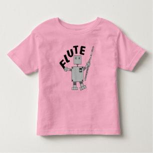 Camiseta Infantil Texto Flute Robot