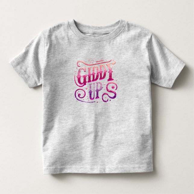 Camiseta Infantil Texto Giddy Up (Frente)