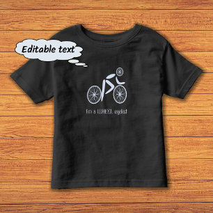 Camiseta Infantil Texto personalizado de ciclista engraçada
