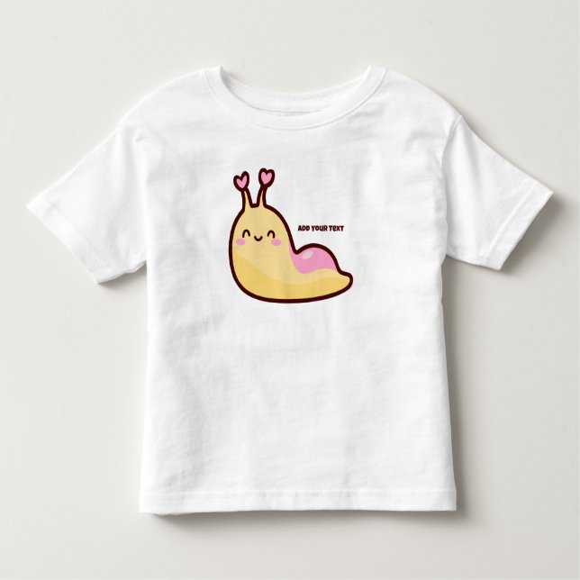 Camiseta Infantil Texto Personalizado de Folha de Corte Feliz (Frente)