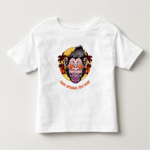 Camiseta Infantil Texto personalizado Roupa de macaco de praia