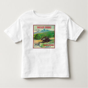 Camiseta Infantil Texugo LabelExeter alaranjado, CA