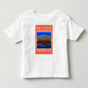 Camiseta Infantil The Red Boat Houses Sunndalsøra Noruega