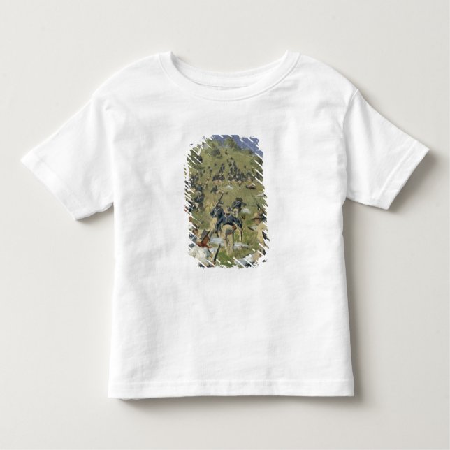 Camiseta Infantil Theodore Roosevelt que toma o santo Juan (Frente)