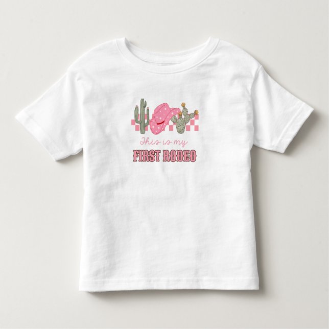 Camiseta Infantil This Is My First Rodeo (Frente)