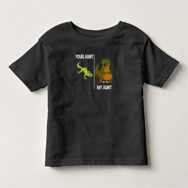 Camiseta Infantil Tia Legal Engraçada Dinossauro Lizard Dino (Frente)
