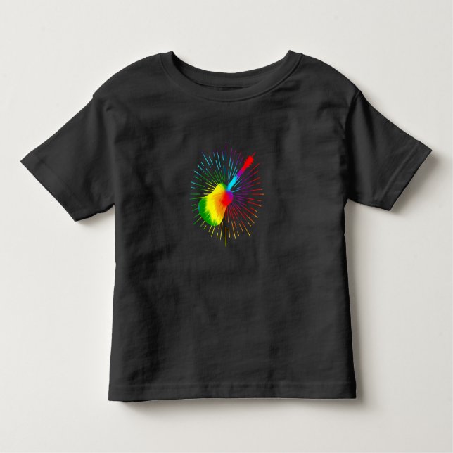 Camiseta Infantil Tie Dye Guitar Music Design Colorida Guitarrista (Frente)