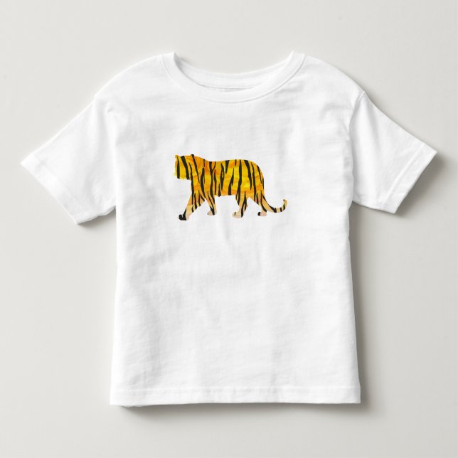 Camiseta Infantil Tiger preto e laranja (Frente)