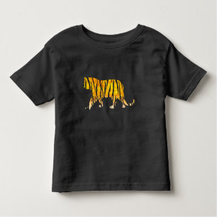 Camiseta Infantil Tiger preto e laranja