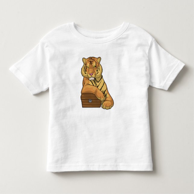 Camiseta Infantil Tiger Treasure Chest (Frente)