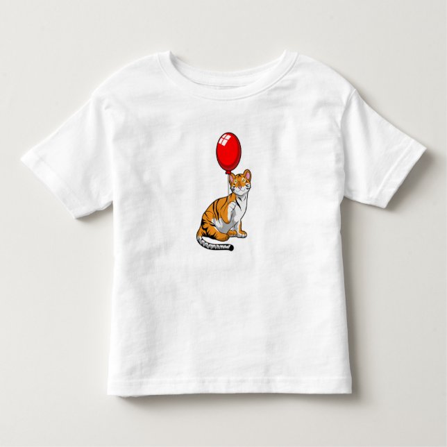Camiseta Infantil Tigre com Balão (Frente)