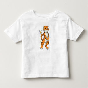 Camiseta Infantil Tigre com Daisy Flower