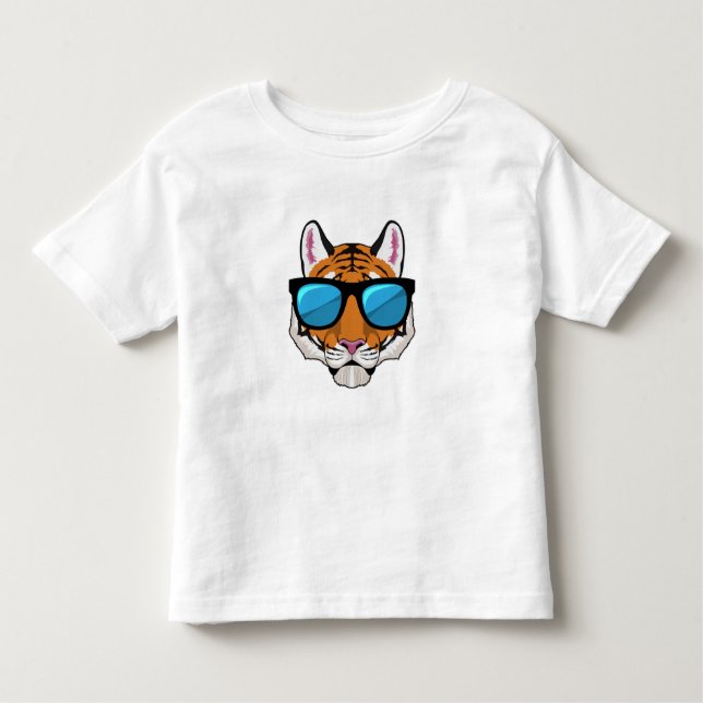 Camiseta Infantil Tigre com óculos de sol (Frente)