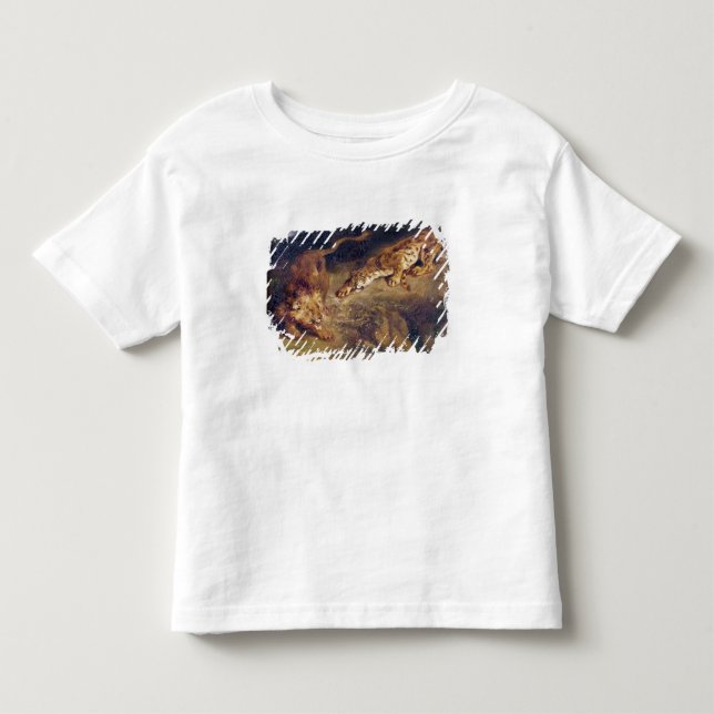 Camiseta Infantil Tigre e leão (Frente)