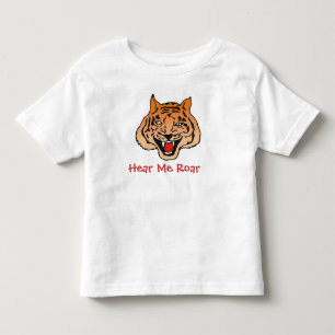 Camiseta Infantil Tigre Gelado T "Ouça-me Roar" Crianças