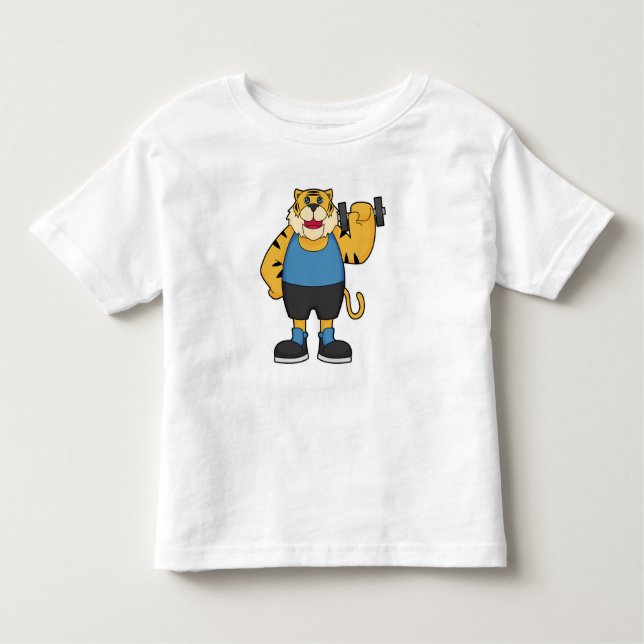 Camiseta Infantil Tigre Malhação Dumbbell (Frente)