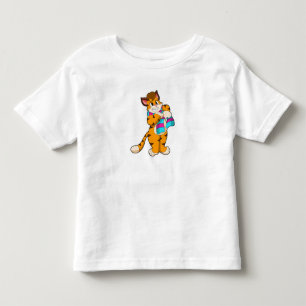 Camiseta Infantil Tigre no inverno com Scarf