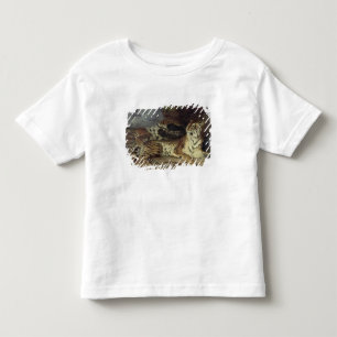 Camiseta Infantil Tigre novo que joga com sua mãe, 1830 (óleo sobr