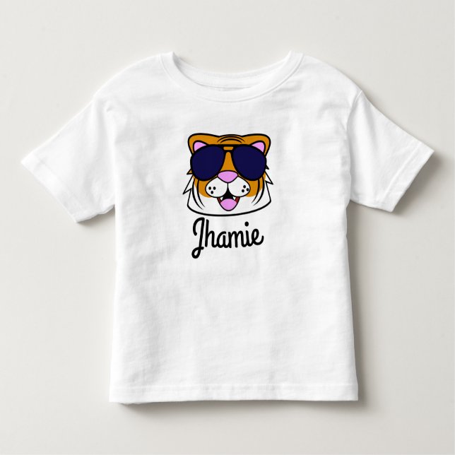 Camiseta Infantil Tigre óptimo personalizado (Frente)