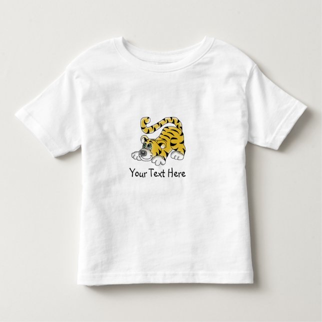 Camiseta Infantil Tigre pintado à mão para miúdos - PERSONALIZE (Frente)