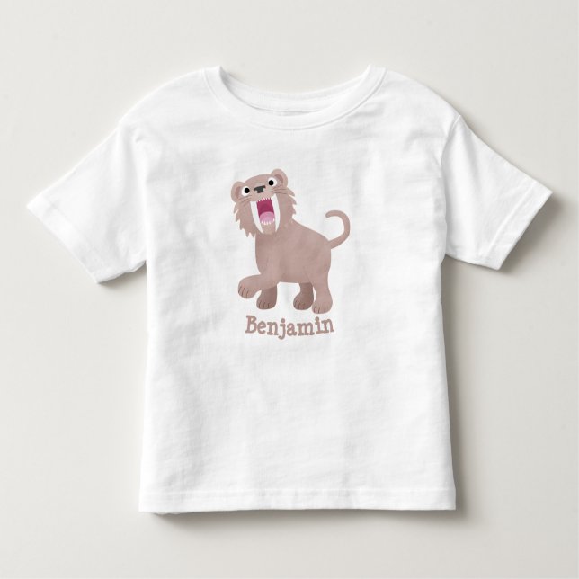 Camiseta Infantil Tigre Smilodon de Tigre de Saber (Frente)
