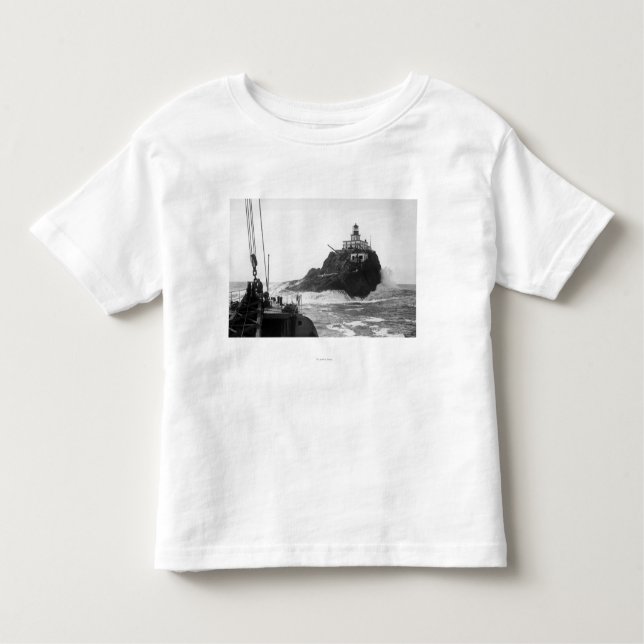 Camiseta Infantil Tillamook, farol de Oregon do navio Photograp (Frente)