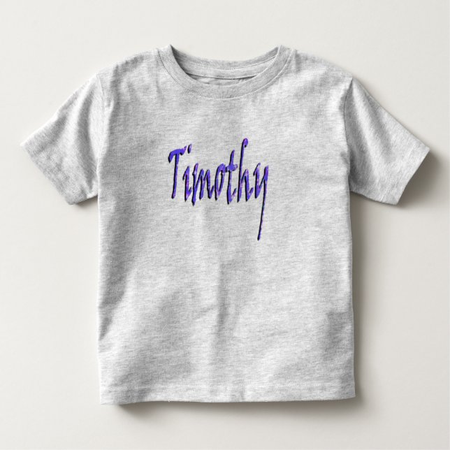Camiseta Infantil Timothy, Name, logo (Frente)