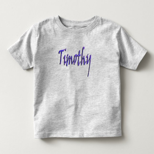 Camiseta Infantil Timothy, Nome, logotipo, (Frente)