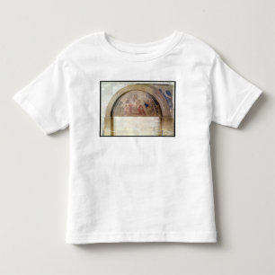 Camiseta Infantil Tímpano que descreve o Virgin da humildade