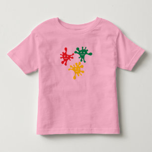 Camiseta Infantil Tinta colorida sorridente