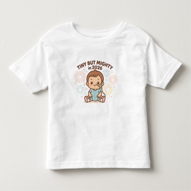 Camiseta Infantil Tiny But Mighty in 2026 Cute Special Needs New Yea (Frente)