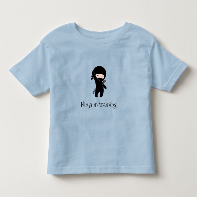 Camiseta Infantil Tiny Happy Ninja em treinamento (Frente)