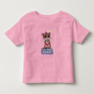 Camiseta Infantil Tiny Rebel Big Heart – Cute Punk Mouse