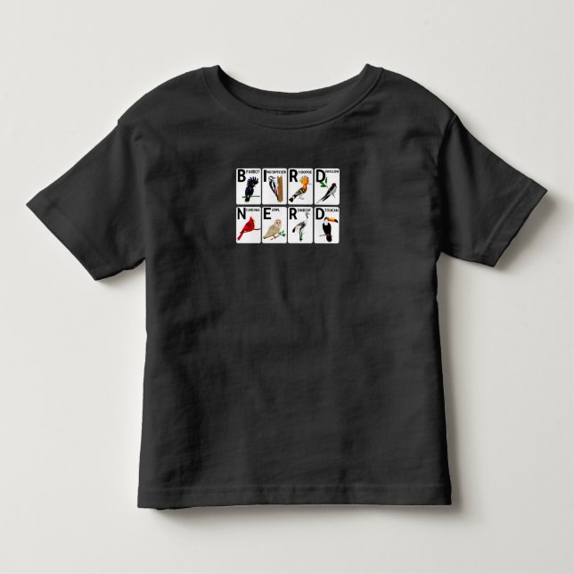 Camiseta Infantil Tipo de aves (Frente)