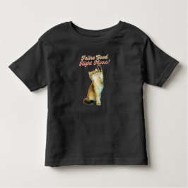 Camiseta Infantil Tipografia de Gato Engraçado e Bonita com Gatinho