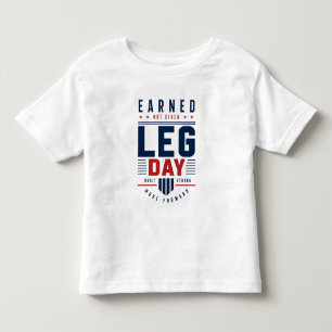 Camiseta Infantil Tipografia de Motivação para Dia de Perna 'Ganha,