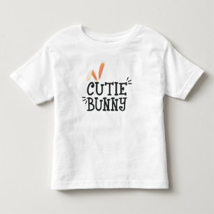 Camiseta Infantil Tipografia de Páscoa Simples de Coelhinhos   Camis