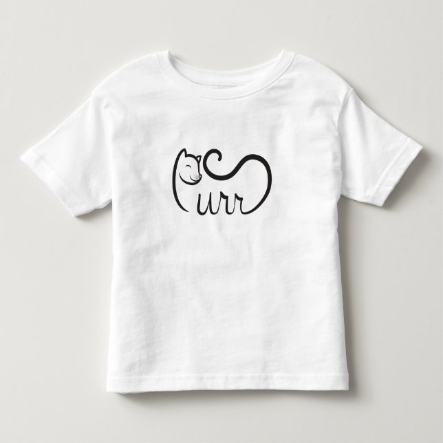 Camiseta Infantil Tipografia Purr PRETA (Frente)