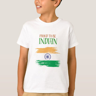 Camiseta Infantil Tirando Orgulho de Ser Indiano |