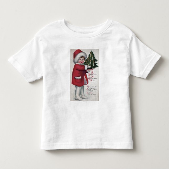 Camiseta Infantil Toda a felicidade na maré do Natal (Frente)