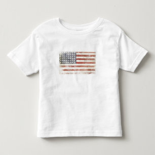 Camiseta Infantil Toddle o T com a bandeira legal dos EUA