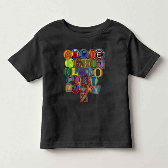 Camiseta Infantil Toddler Alphabet (Frente)