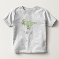 Toddler Boy Doodle T-Rex Dinossauro com Nome