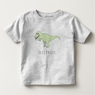 Camiseta Infantil Toddler Boy Doodle T-Rex Dinossauro com Nome