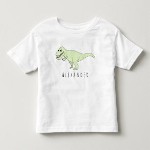 Camiseta Infantil Toddler Boy Doodle T-Rex Dinossauro com Nome