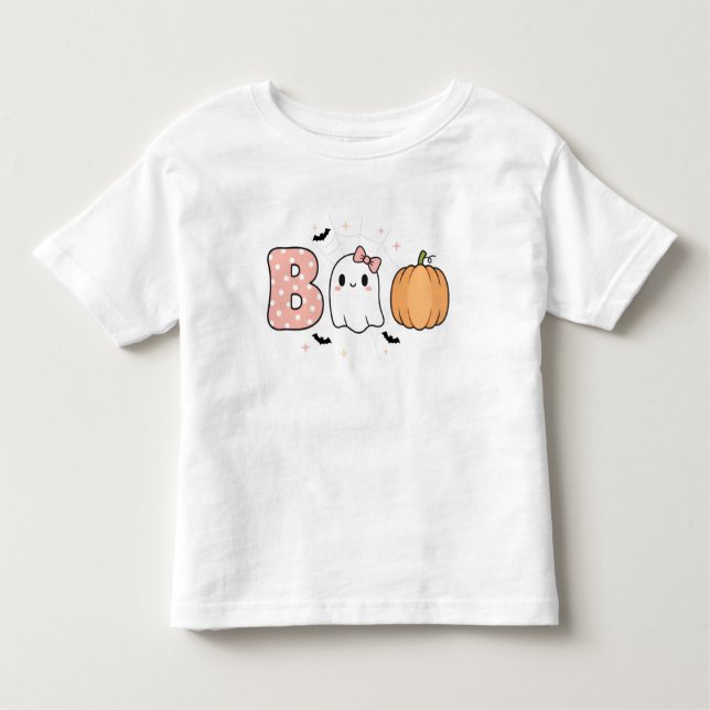Camiseta Infantil Toddler Girl Halloween shirt (Frente)